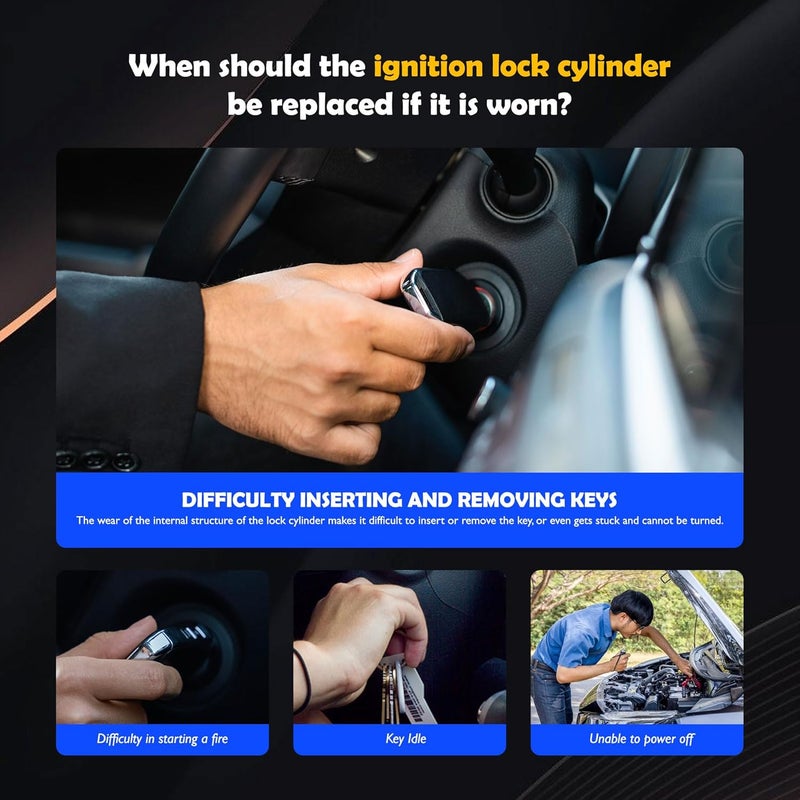 OXCANO 924-730 Ignition Lock Cylinder Compatible with Ford E150 250 350 1992-1995 F150 F250 F350 F53 F59 1993-1996 Lincoln 1993-1998 Mercury 1990-1995 Ignition Switch Lock Cylinder with Keys - Image 5